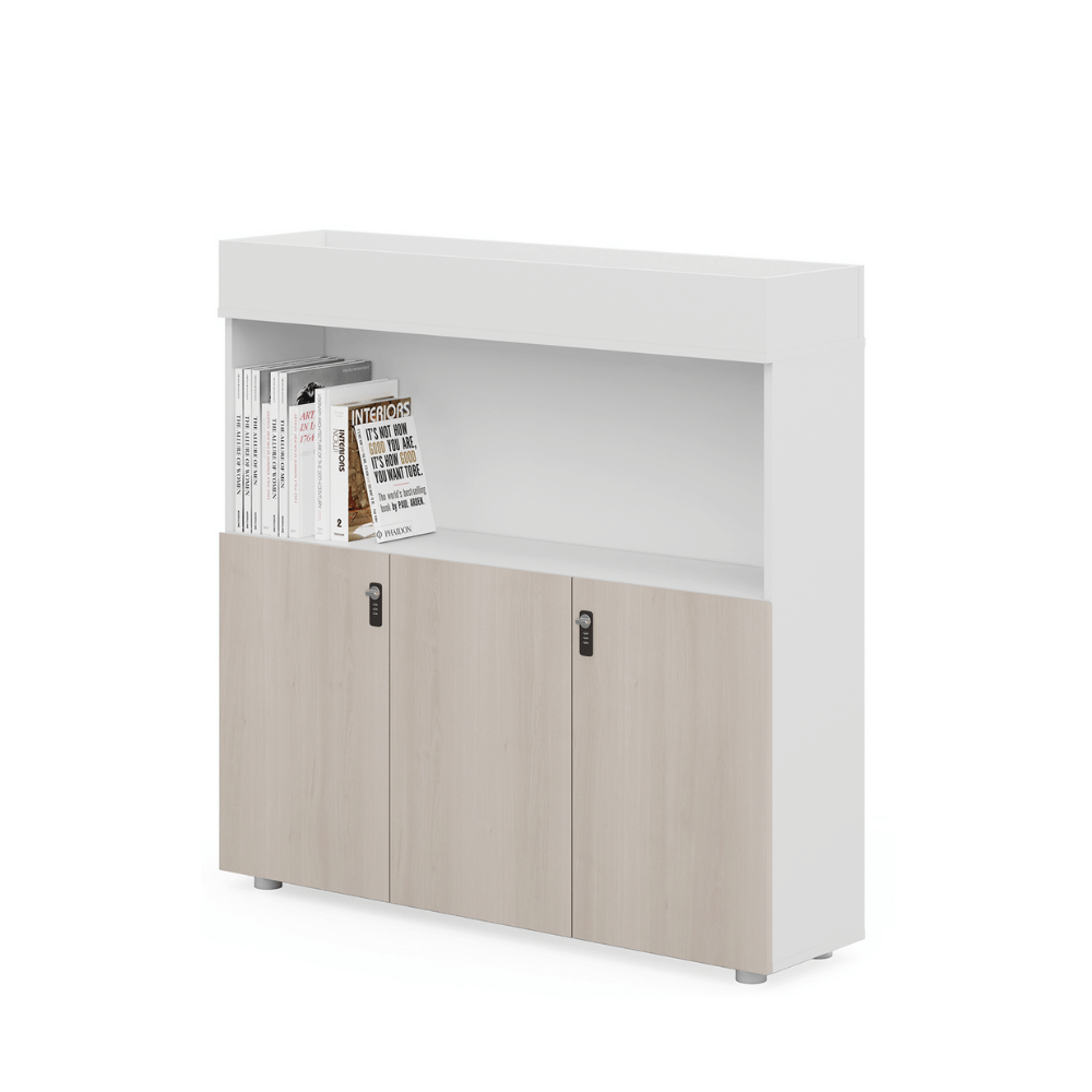Norse-C 3-Door Office Storage Planter Cabinet with Combination Lock