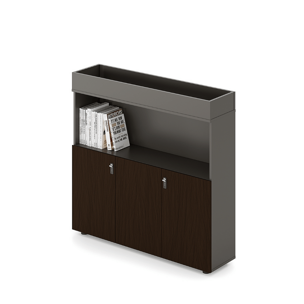 Norse-C 3-Door Office Storage Planter Cabinet with Combination Lock