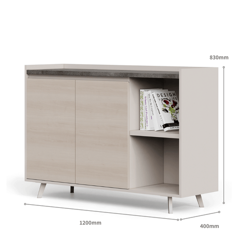 Norse-E 3-Door Office Wooden Storage Filing Cabinet