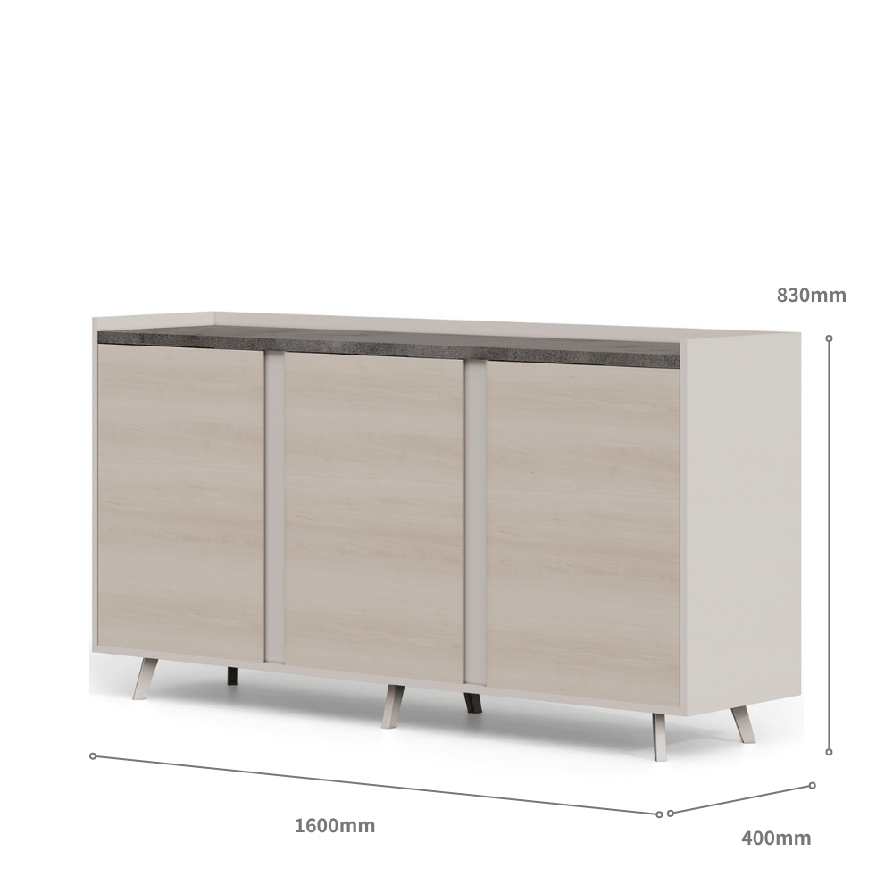 Norse-E 3-Door Office Wooden Storage Filing Cabinet