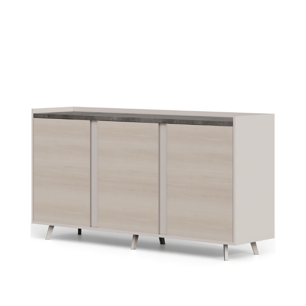 Norse-E 3-Door Office Wooden Storage Filing Cabinet
