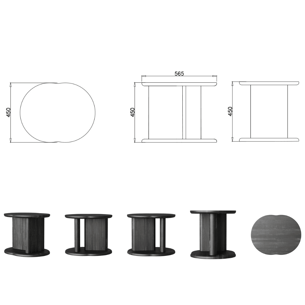 Numerato-A Office Small Round Solid Wooden Coffee Side Table - Gavisco Office Furniture