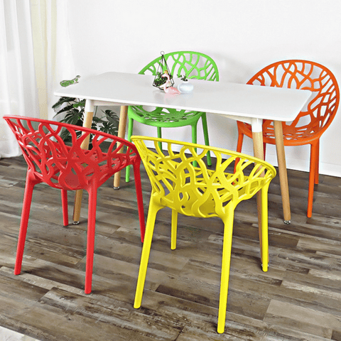 Oaknest Designer Hollow Stackable Outdoor Plastic Chair