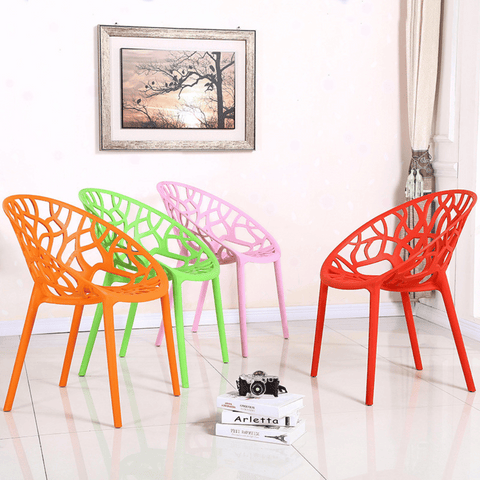 Oaknest Designer Hollow Stackable Outdoor Plastic Chair