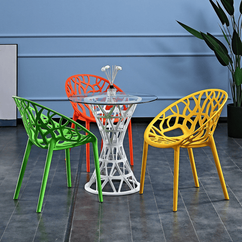 Oaknest Designer Hollow Stackable Outdoor Plastic Chair