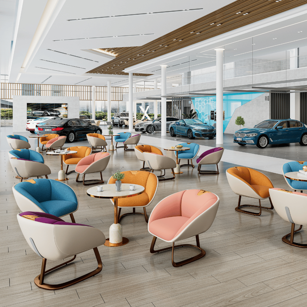 Orbit Round Cantilever Lounge Chair
