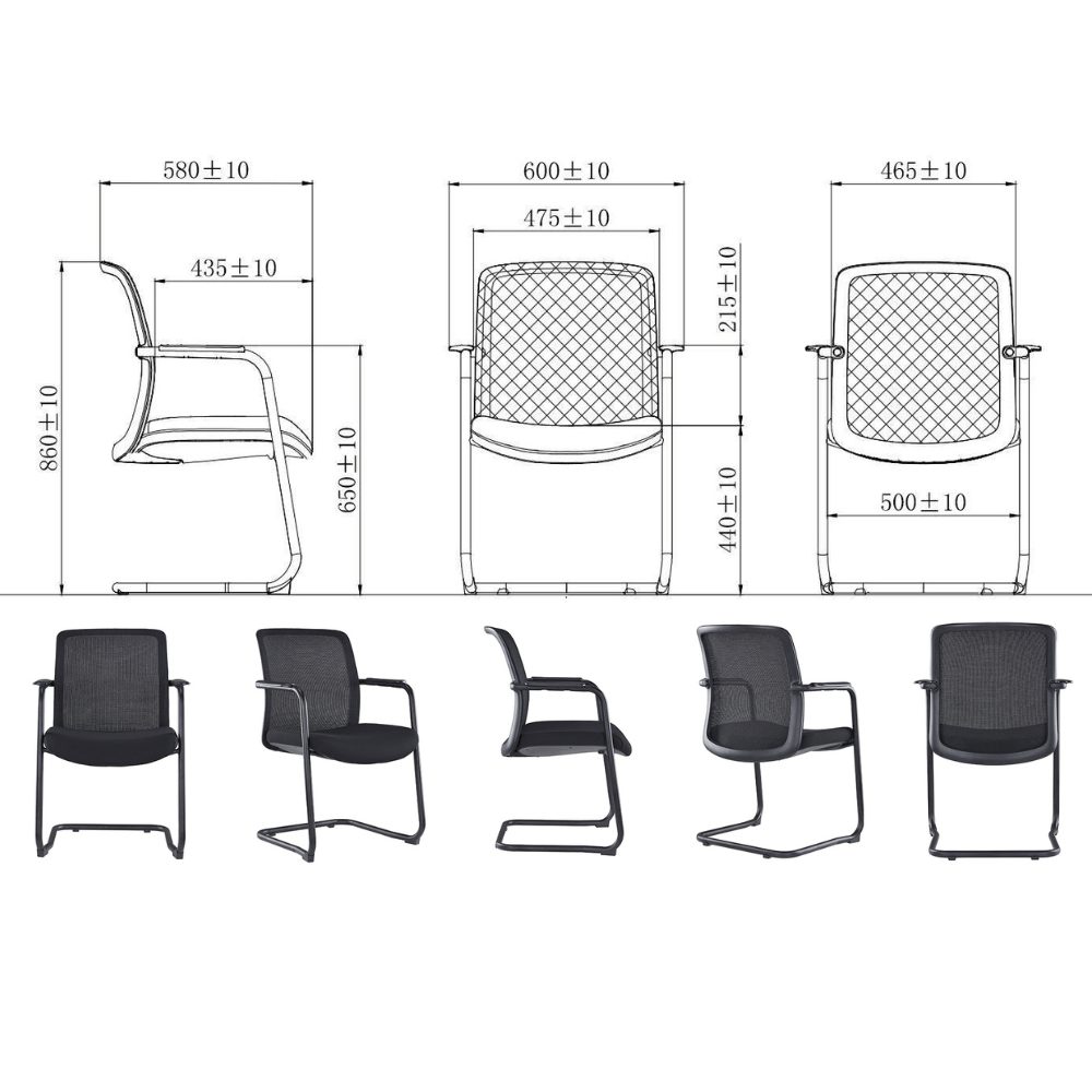 Core-A 綿座墊弓腳椅