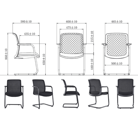 Core-A 綿座墊弓腳椅
