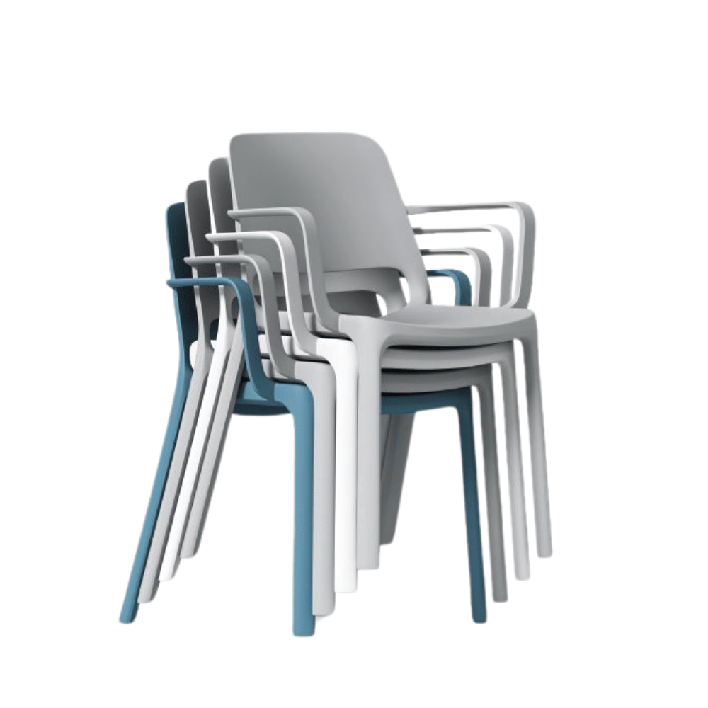 Chair Simple Pastic Orenda-B Simple Plastic Stackable Public Chair with Armrest – Gavisco ...
