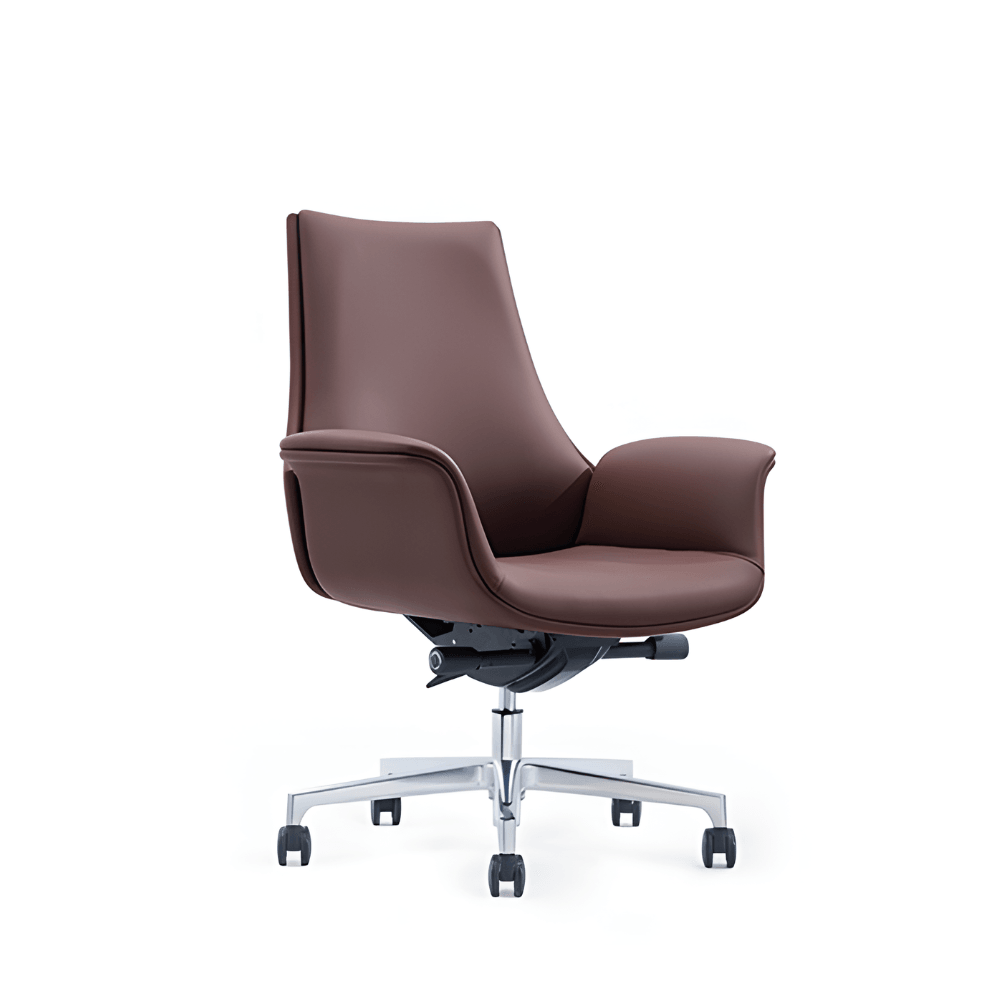 Orga-M Mid Back Genuine Leather Executive Chair - Gavisco Office Furniture