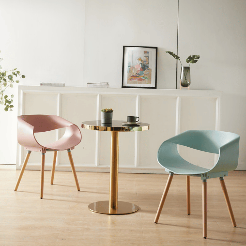 Oro Modern Curved Plastic Dining Chair