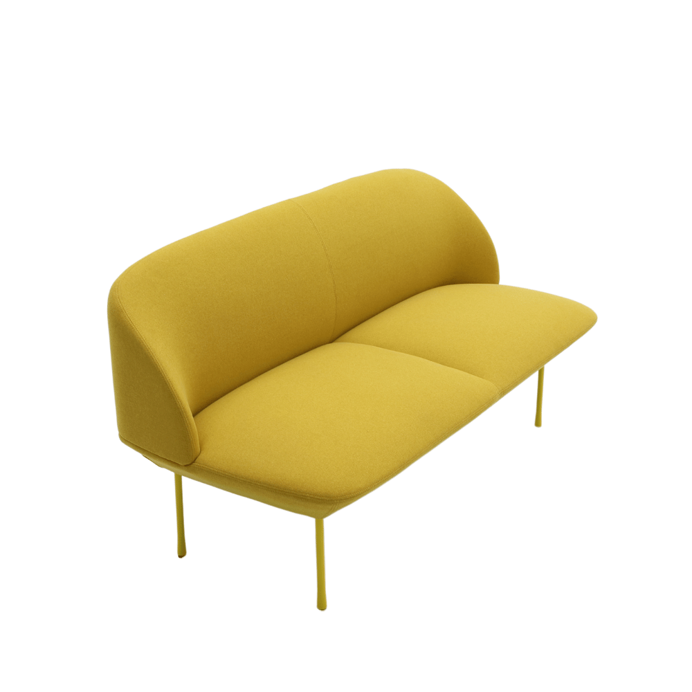 Oslo Two Seater Modern Fabric Office Lounge Sofa