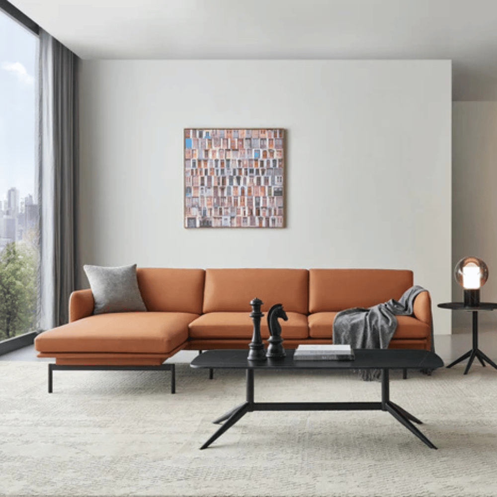 Outline Minimalist L-Shaped Deep Seat Office Lounge Chaise Sofa