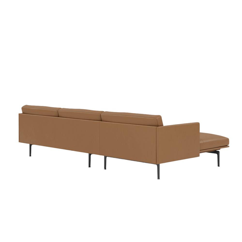 Outline Minimalist L-Shaped Deep Seat Office Lounge Chaise Sofa