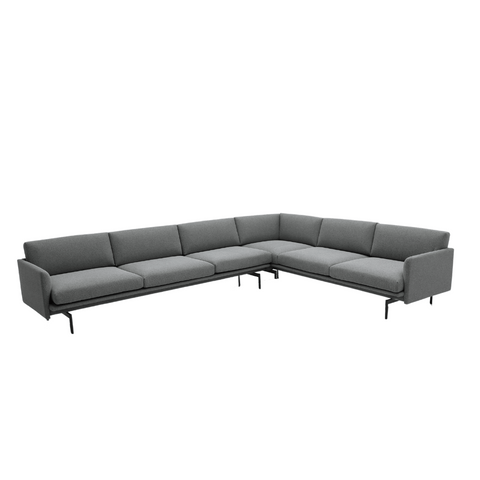 Outline Minimalist L-Shaped Deep Seat Office Lounge Corner Sofa - Gavisco Office Furniture