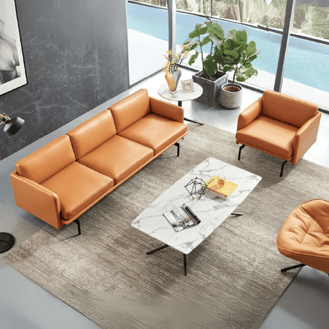 Outline Three Seater Minimalist Deep Seat Office Lounge Sofa