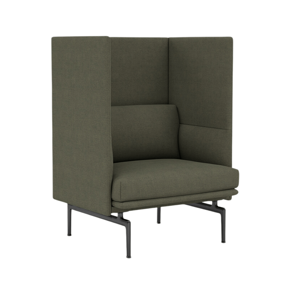 Outline Single Seater Acoustic Privacy Lounge High Back Sofa Booth