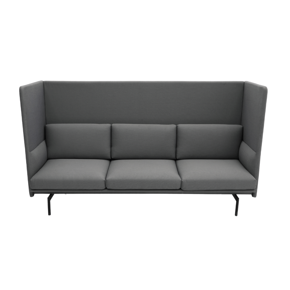 Outline Three Seater Acoustic Privacy Lounge High Back Sofa Booth