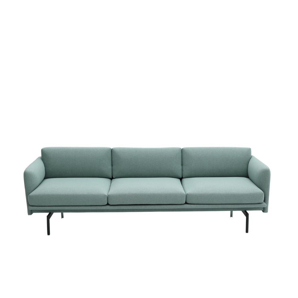 Outline Three Seater Minimalist Deep Seat Office Lounge Sofa