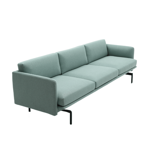 Outline Three Seater Minimalist Deep Seat Office Lounge Sofa