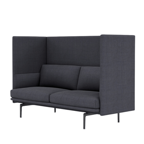 Outline Two Seater Acoustic Privacy Lounge High Back Sofa Booth