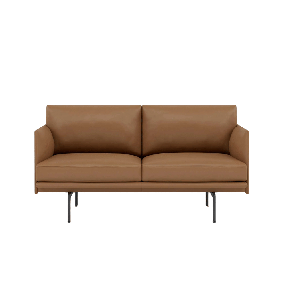 Outline Two Seater Minimalist Deep Seat Office Lounge Sofa