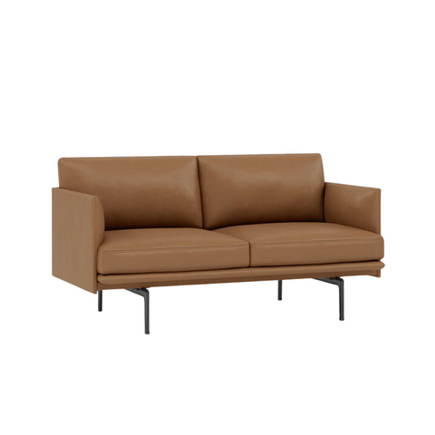 Outline Two Seater Minimalist Deep Seat Office Lounge Sofa