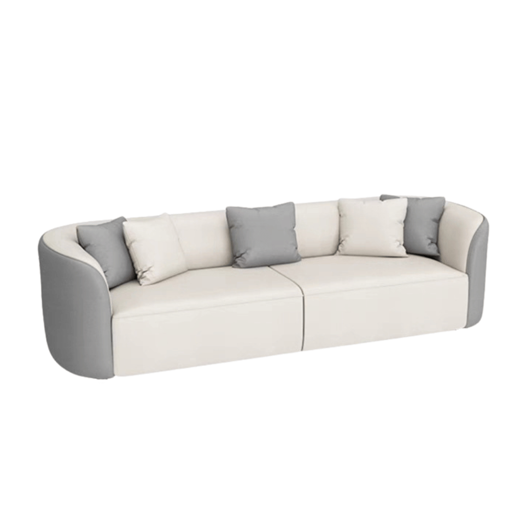 Oval Four Seater Modern Office Curved Sectional Lounge Sofa