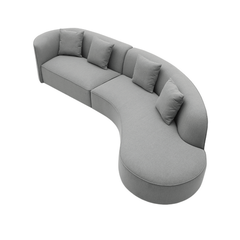 Oval Modern Office Curved Modular Sectional Chaise Lounge Sofa