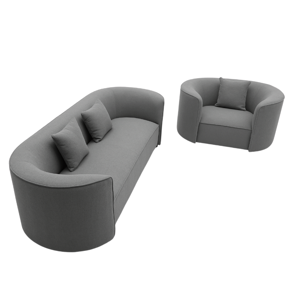 Oval Four Seater Modern Office Curved Sectional Lounge Sofa