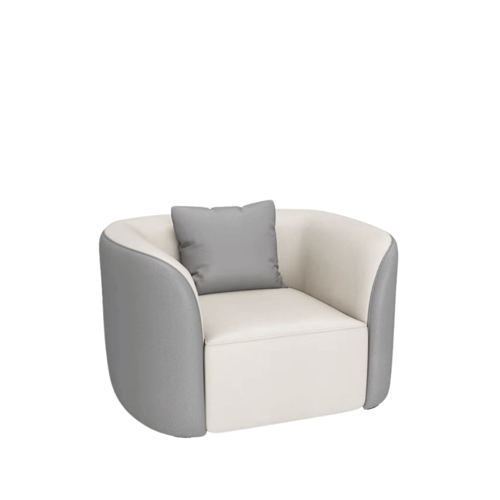 Oval Single Seater Modern Office Curved Lounge Sofa