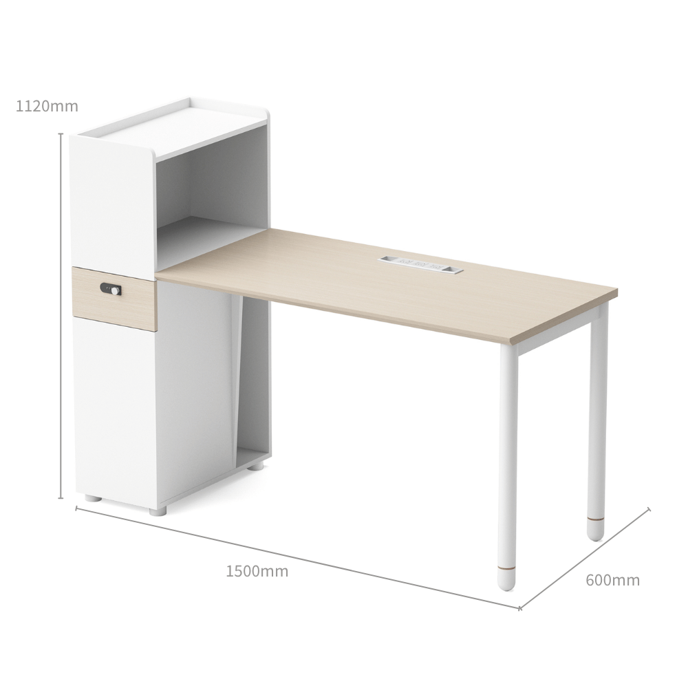 Pale-C Modern Office Workstation with Partition Cabinet