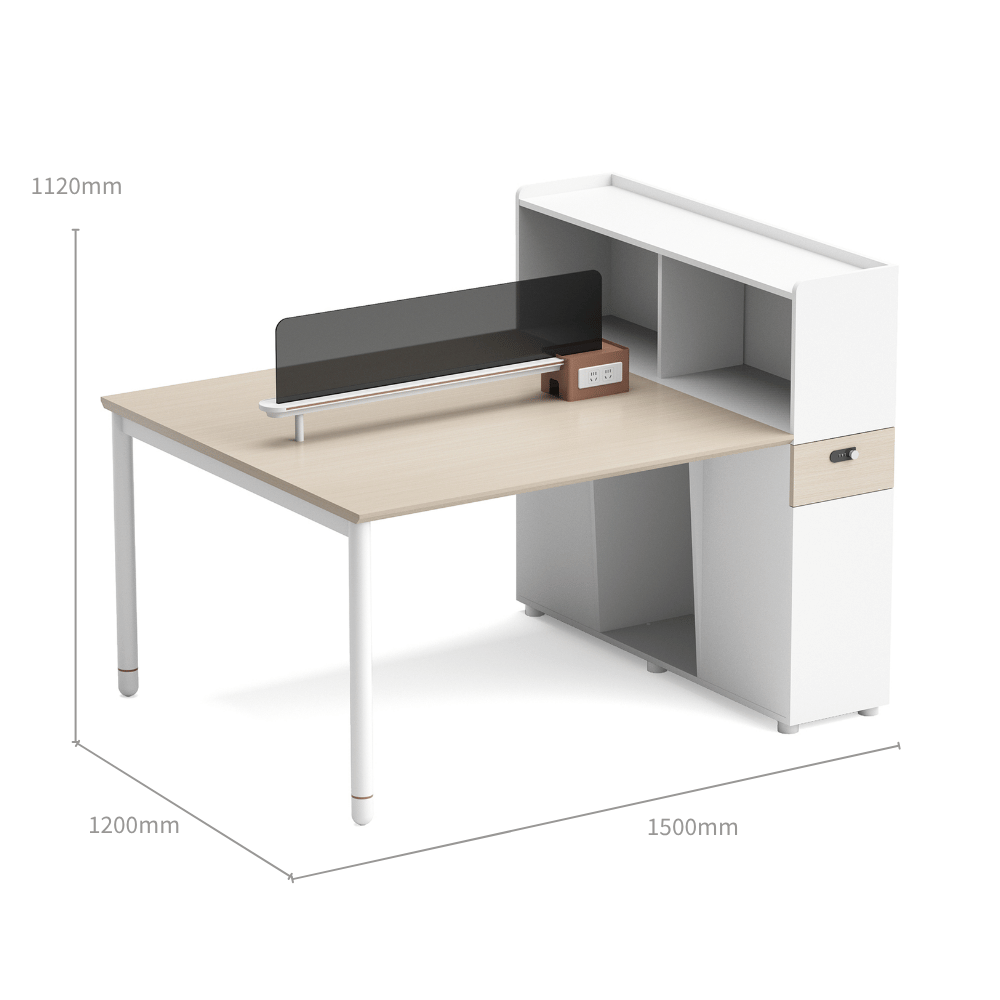 Pale-C Modern Office Workstation with Partition Cabinet