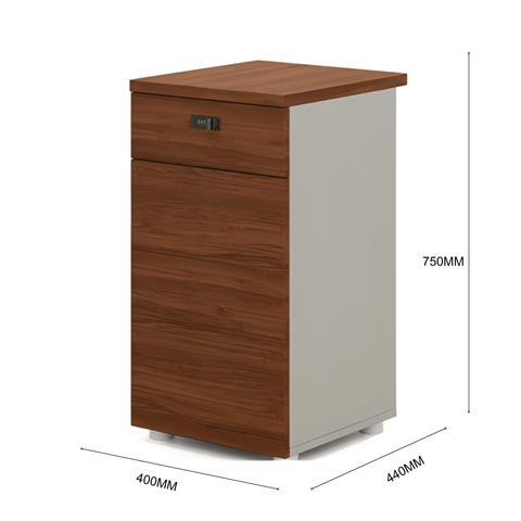 Pascal-C 2-Drawer Wooden Fixed Pedestal Cabinet with Combination Lock - Gavisco Office Furniture