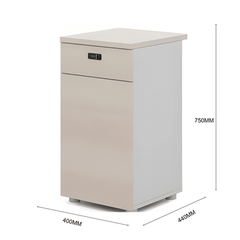 Pascal-C 2-Drawer Wooden Fixed Pedestal Cabinet with Combination Lock - Gavisco Office Furniture