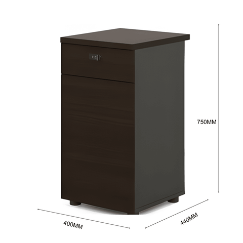 Pascal-C 2-Drawer Wooden Fixed Pedestal Cabinet with Combination Lock - Gavisco Office Furniture