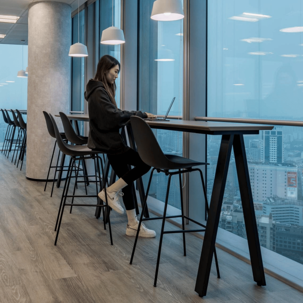 PEAK Metal Frame High Bar Conference Meeting Table