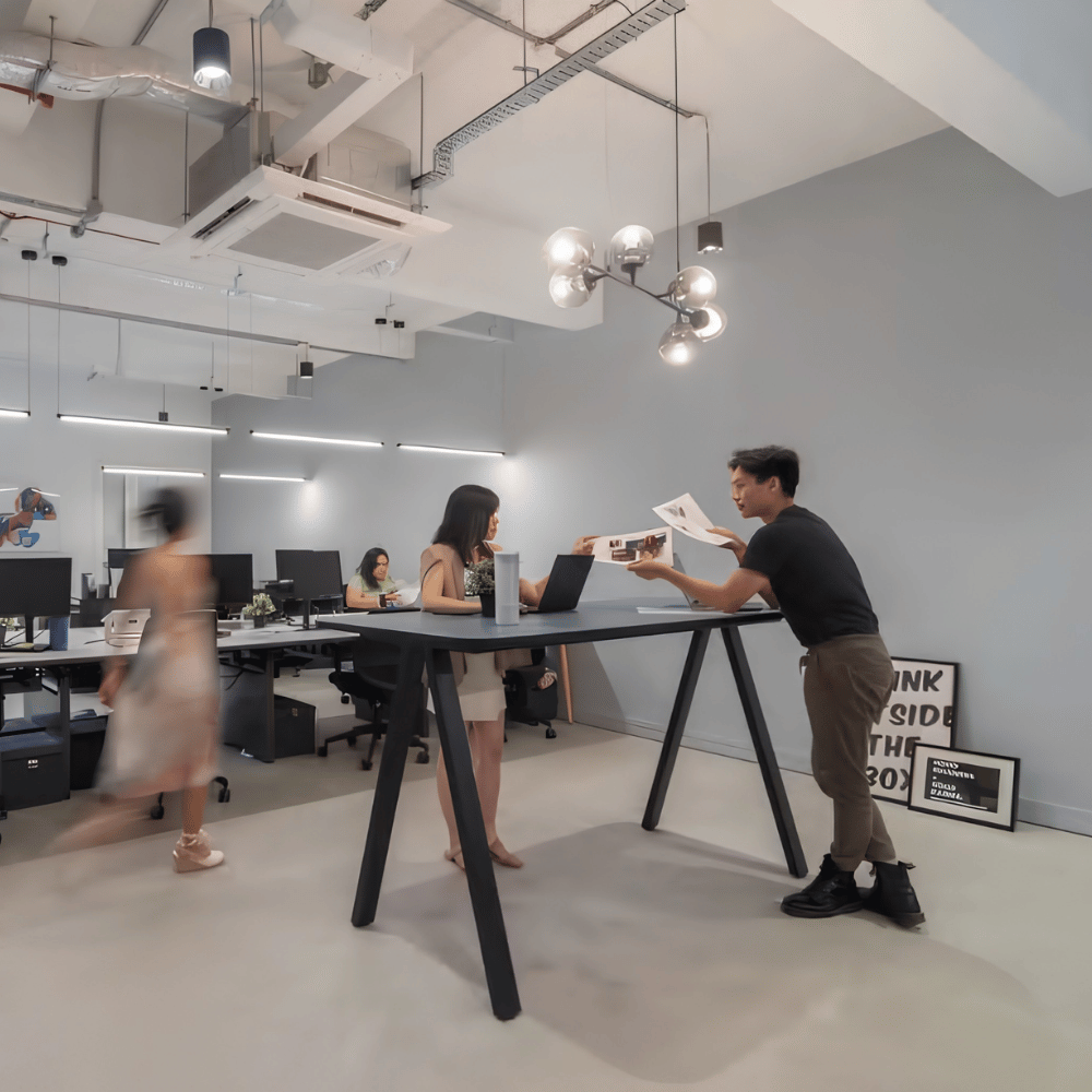 PEAK Metal Frame High Bar Conference Meeting Table