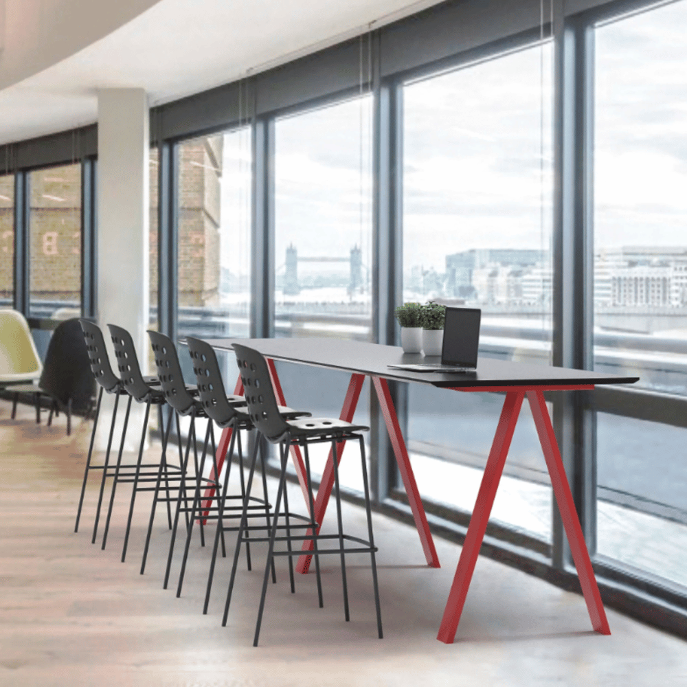 PEAK Metal Frame High Bar Conference Meeting Table