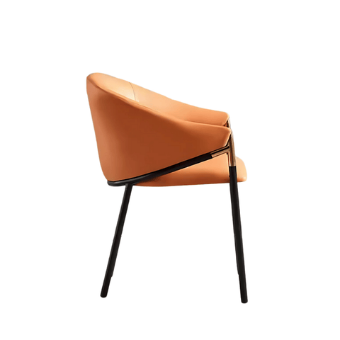 Peaks Modern Leather Upholstered Dining Room Armchair