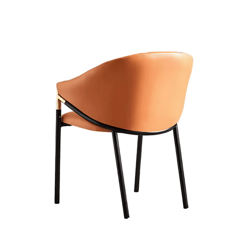 Peaks Modern Leather Upholstered Dining Room Armchair