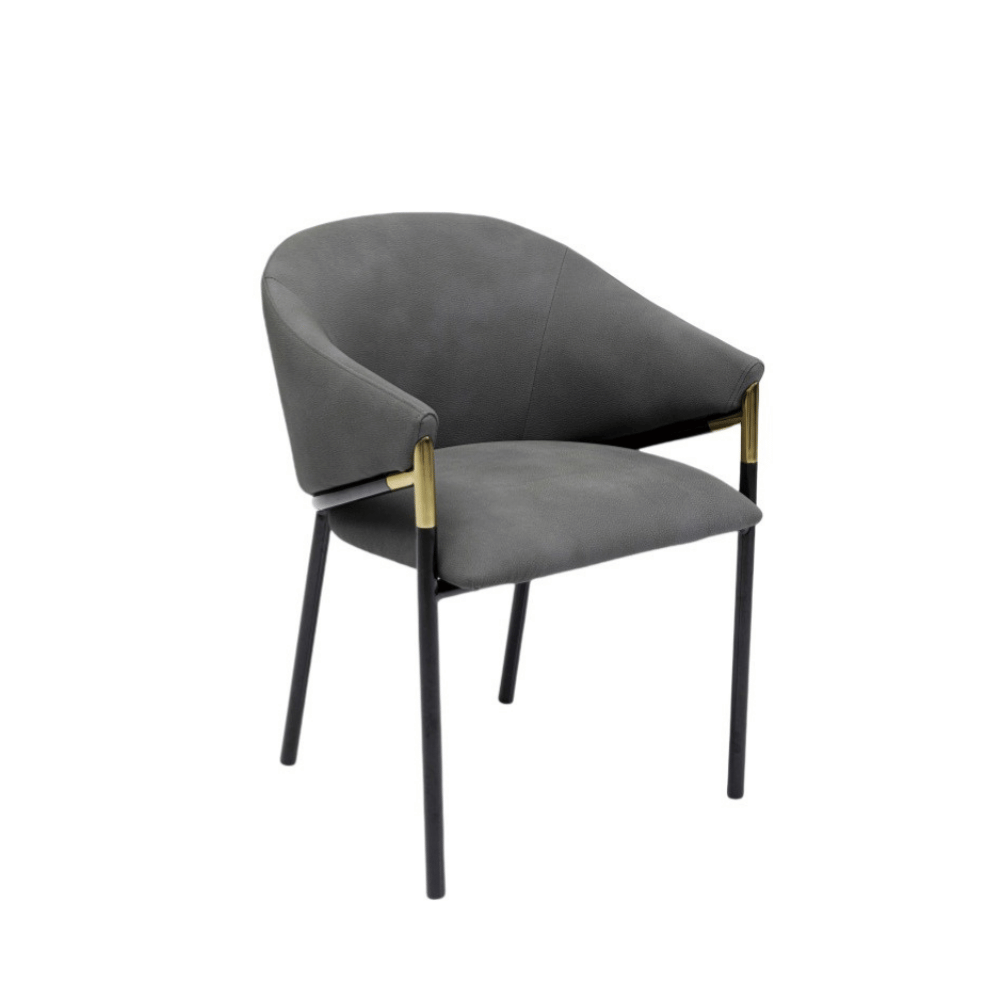 Peaks Modern Leather Upholstered Dining Room Armchair