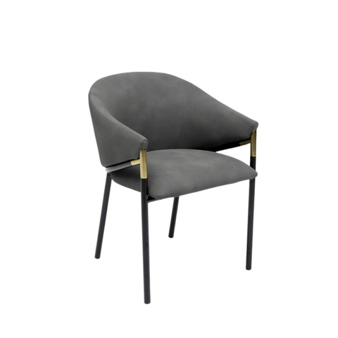 Peaks Modern Leather Upholstered Dining Room Armchair
