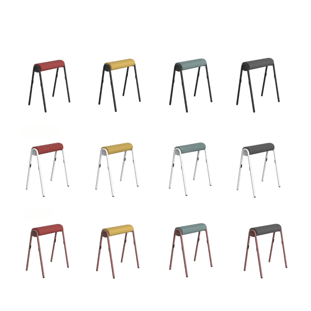 Perch Modern Fabric Office Stackable Leaning High Stool