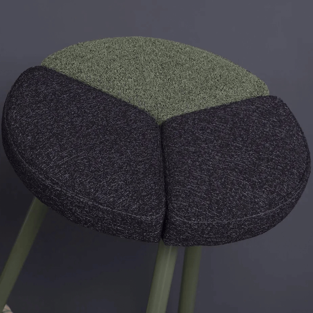 Petal Fabric High Barstool Chair