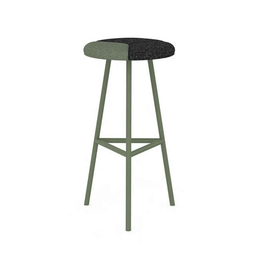 Petal Fabric High Barstool Chair