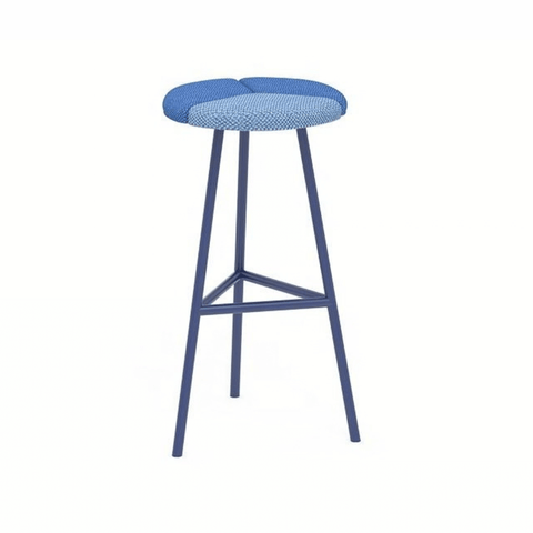 Petal Fabric High Barstool Chair