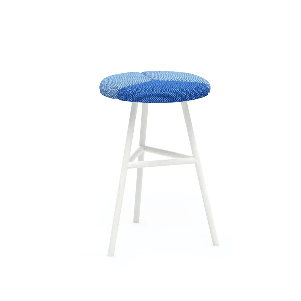 Petal Fabric High Barstool Chair