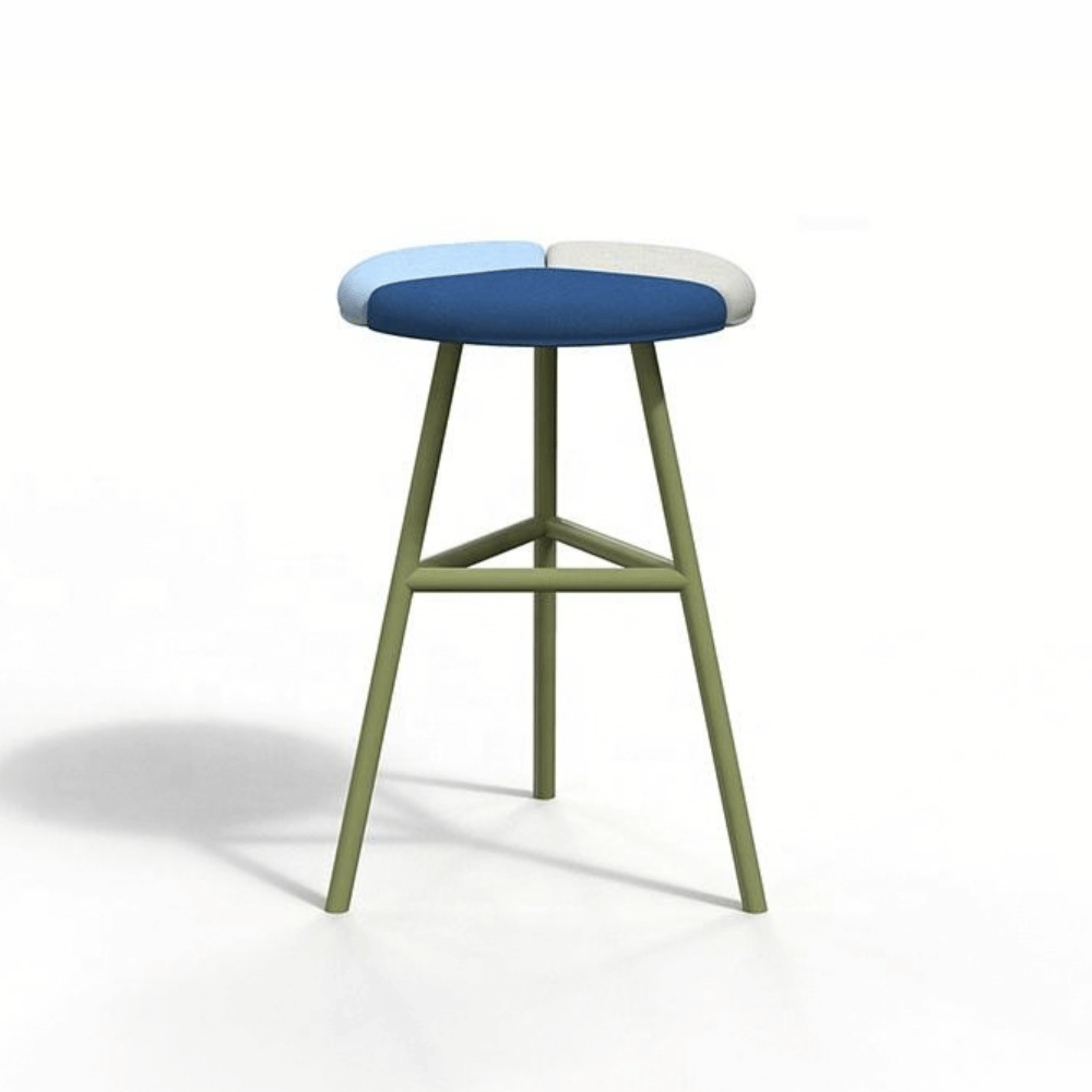 Petal Fabric High Barstool Chair
