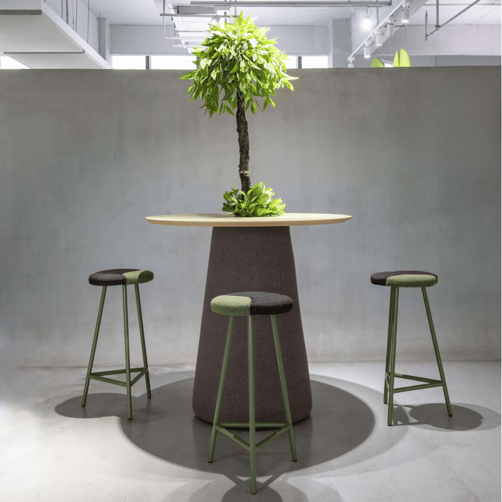 Petal Fabric High Barstool Chair